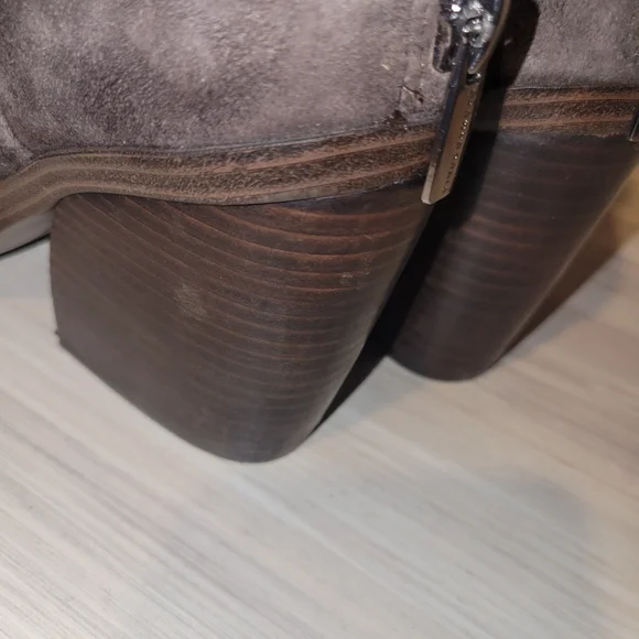 Vince Camuto Women's Suede Ankle Boots - Chocolate Brown - Picture 4 of 9